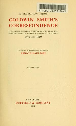 Tapa de selection from Goldwin Smith's correspondence