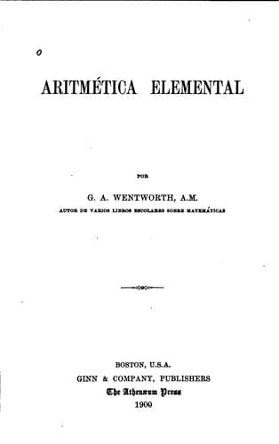 Tapa de Aritmética elemental