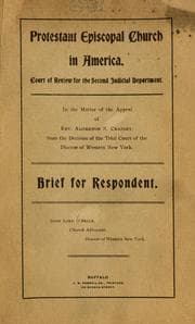 Tapa de Protestant Episcopal church in America, Court of review for the second judicial department