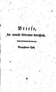 Tapa de Briefe, die neueste Litteratur betreffend: Geschrieben in den Jahren 1759 bis 1763. Vier und ..