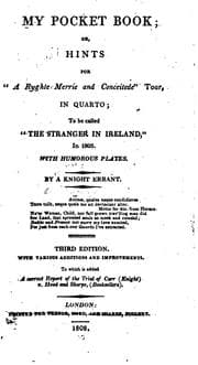 Tapa de My Pocket Book: Or, Hints for "a Ryghte Merrie and Conceitede" Tour, in Quarto; to be Called ..