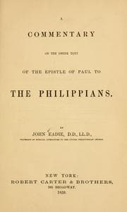 Tapa de A commentary on the Greek text of the Epistle of Paul to the Philippians ..