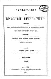 Tapa de Cyclopaedia of English Literature: A Selection of the Choicest Productions ...