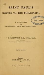 Tapa de Saint Paul's Epistle to the Philippians