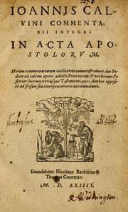 Tapa de Ioannis Calvini commentarii integri in Acta apostolorum