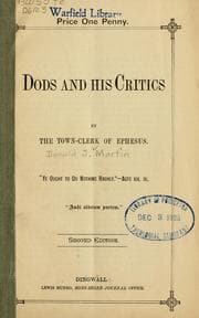 Tapa de Dods and his critics