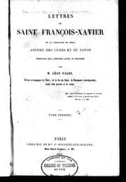Tapa de Lettres de Saint François-Xavier