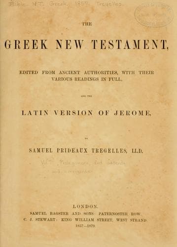 Tapa de The Greek New Testament