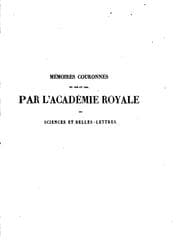 Tapa de Mémoires couronnés et mémoires des savants étrangers publiés: par l'Académic royale des sciences ...