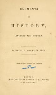 Tapa de Elements of history, ancient and modern