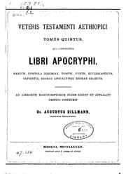 Tapa de Veteris Testamenti Aethiopici tomus quintus, quo continentur Libri Apocryphi, Baruch, Epistola ..