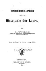 Tapa de Untersuchungen über den Leprabacillus und über die Histologie der Lepra