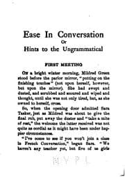 Tapa de Ease in Conversation Or Hints to the Ungrammatical
