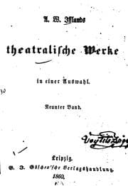 Tapa de A.w. Ifflands theatralische Werke in einer Auswahl