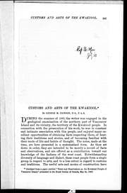 Tapa de Customs and arts of the Kwakiool