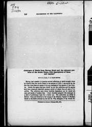 Tapa de Catalogue of shells from Bering Strait and the adjacent portions of the Arctic Ocean, with descriptions of three new species
