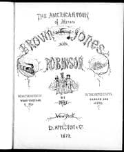 Tapa de The American tour of Messrs. Brown, James and Robinson