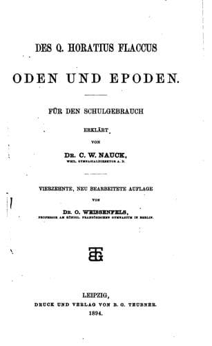 Tapa de Oden und Epoden