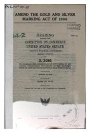Tapa de Amend the Gold and silver marking act of 1906