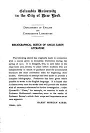 Tapa de Bibliographical Sketch of Anglo-Saxon Literature