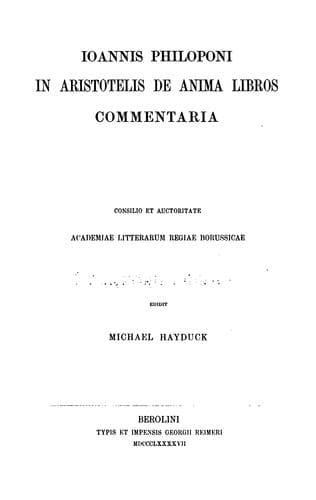 Tapa de Commentaria in Aristotelem Graeca
