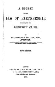 Tapa de A Digest of the Law of Partnership: Incorporating the Partnership Act, 1890