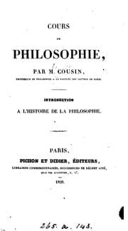 Tapa de Cours de philosophie: introduction à l'histoire de la philosophie