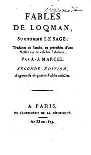 Tapa de Fables de Loqman, surnommé Le Sage;