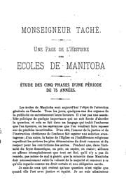 Tapa de Une page de l'histoire des écoles de Manitoba: Étude des cinq phases d'une période de 75 années