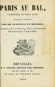 Tapa de Paris au bal, vaudeville en trois actes et quatres tableaux