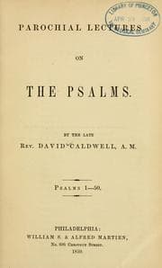 Tapa de Parochial lectures on the Psalms: Psalms 1-50