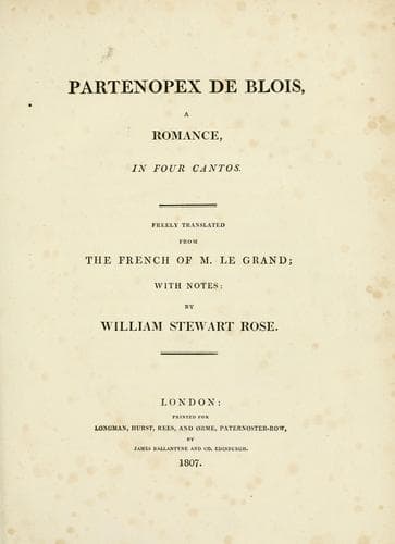 Tapa de Partenopex de Blois