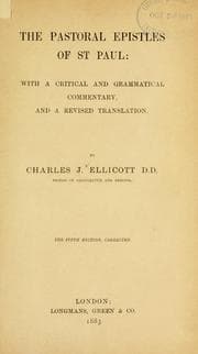 Tapa de The pastoral epistles of St Paul