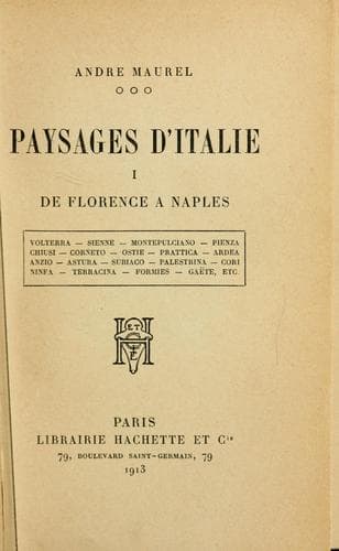 Tapa de Paysages d'Italie