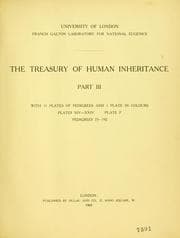 Tapa de Pedigrees of physical, psychical, and pathological characters in man