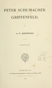 Tapa de Peter Schumacher Griffenfeld