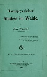 Tapa de Pflanzenphysiologische Studien im Walde