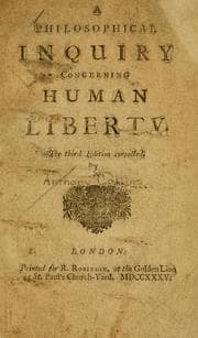 Tapa de A philosophical inquiry concerning human liberty