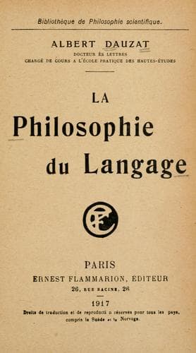 Tapa de La philosophie du langage