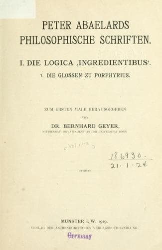 Tapa de Philosophische Schriften