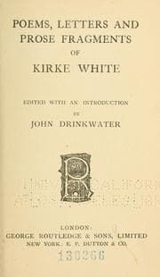 Tapa de Poems, letters and prose fragments of Kirke White