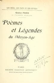 Tapa de Poèmes et légendes du moyen-âge