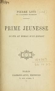 Tapa de Prime jeunesse [par] Pierre Loti