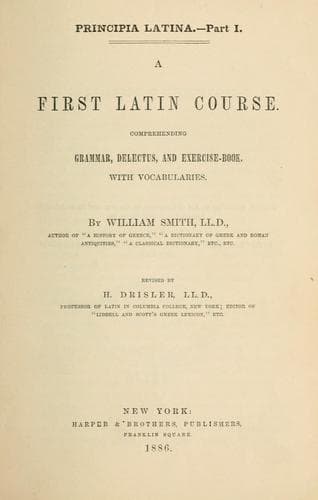 Tapa de Principia latina.--Part 1