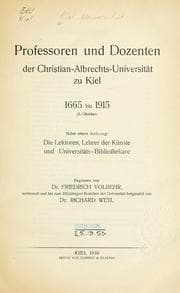 Tapa de Professoren und Dozenten der Christian-Albrechts-Universität zu Kiel 1665 bis 1915 (5. Oktober)