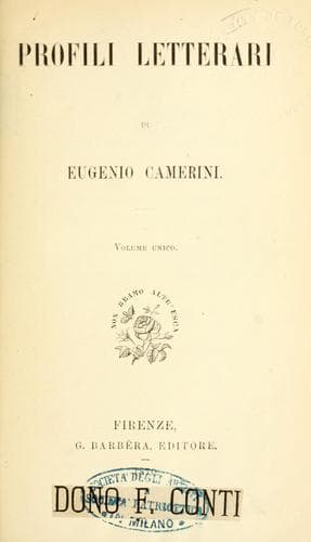 Tapa de Profili letterari