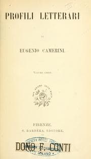 Tapa de Profili letterari