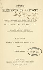 Tapa de Quain's elements of anatomy
