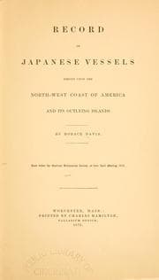 Tapa de Record of Japanese vessels driven upon the North-West coast of America and its outlying islands