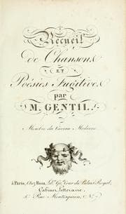 Tapa de Recueil de chansons et poésies fugitives
